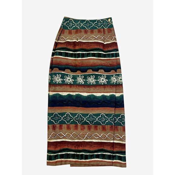 Vts Banjo Womens Wrap Skirt Small runs XS Southwest Design Rodeo Cowgirl Modest - Picture 1 of 11